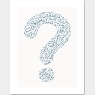 Question Mark Silhouette Shape Text Word Cloud Posters and Art